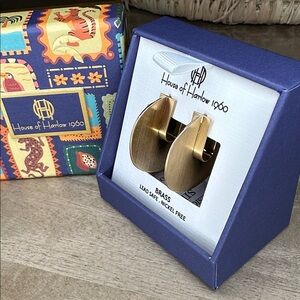 House of Harlow 1960 Brass Hoop Earrings